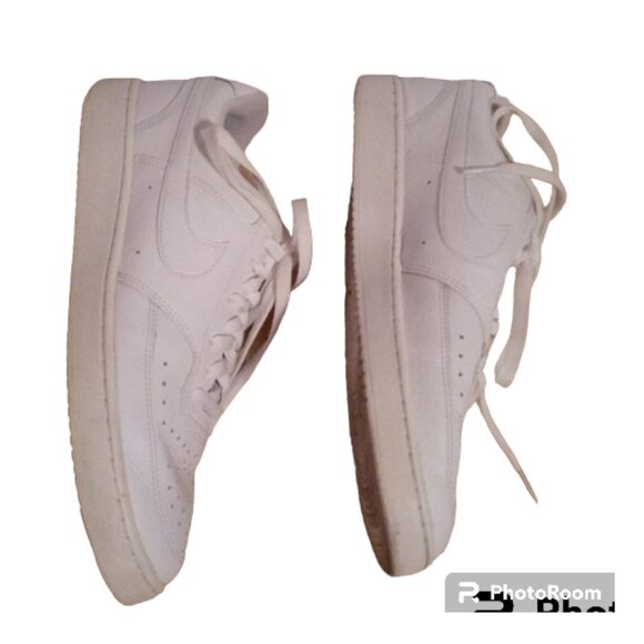 Nike white Court Vision sneakers sz 10 - Picture 2 of 9